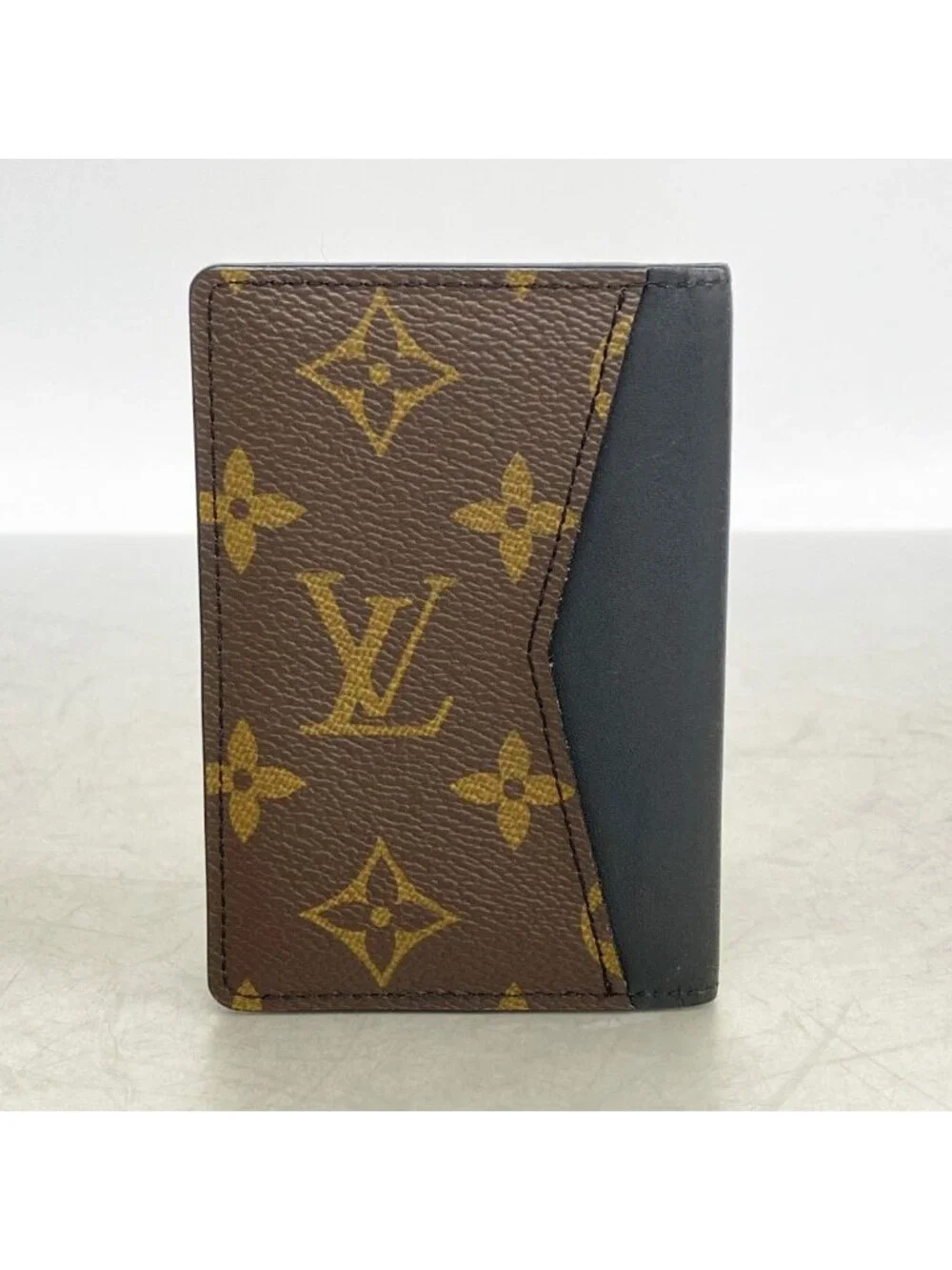 Louis Vuitton Card Case Monogram Macassar Organizer de Poche Brown Black